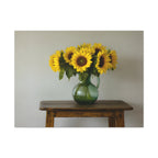 Sunflowers in Green Pitcher Wall Art - Stretched Canvas