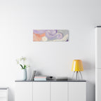 Abstract Swirl Canvas Art – Lavender & Peach Matte Stretched Canvas