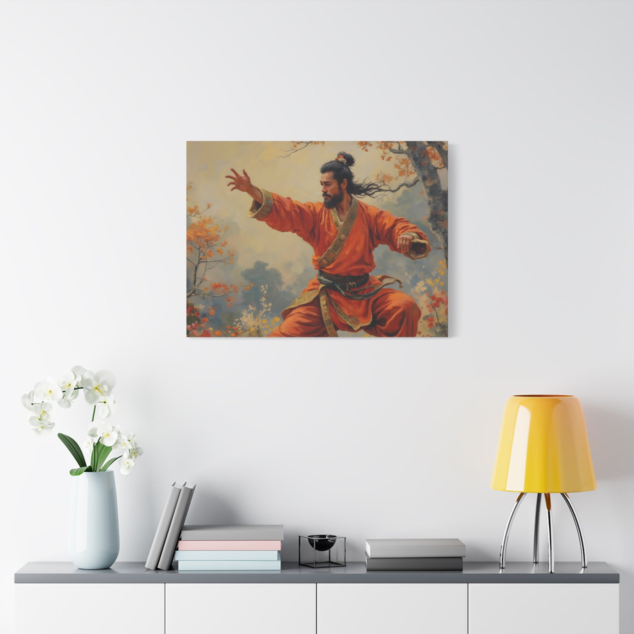 Martial Artist Canvas Print - Autumn Warrior Kung Fu Wall Art