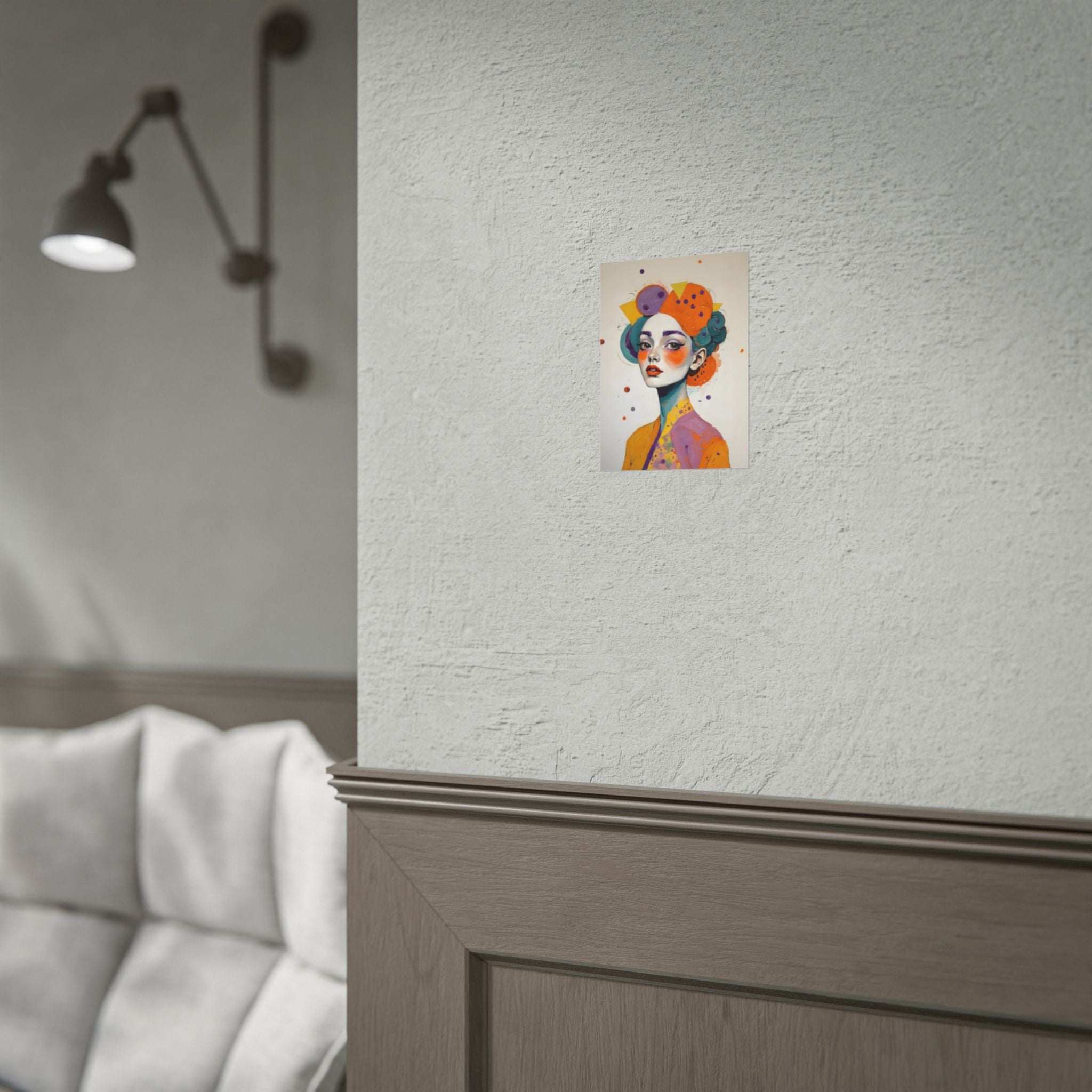 Rolled Poster — Colorful Abstract Portrait Art Print