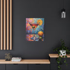 Colourful Martini Glass Matte Canvas Wall Art - Stretched canvas