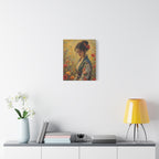 Asian Floral Lady Wall Art - Stretched Canvas