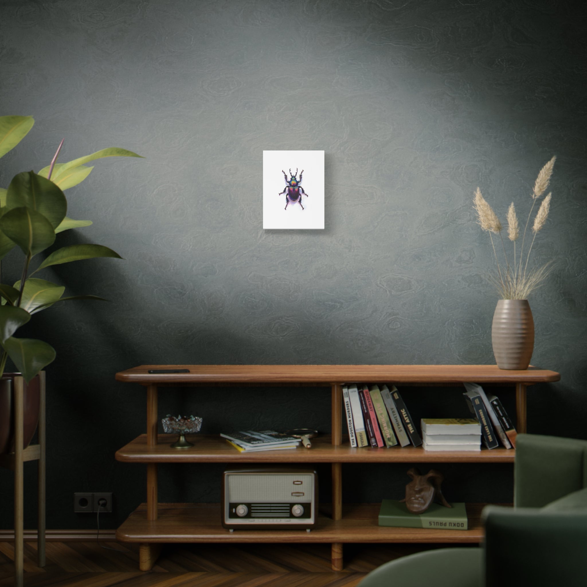 Iridescent Beetle Wall Art – Stretched Canvas