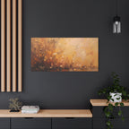 Golden Meadow Abstract Wall Art - Stretched Canvas