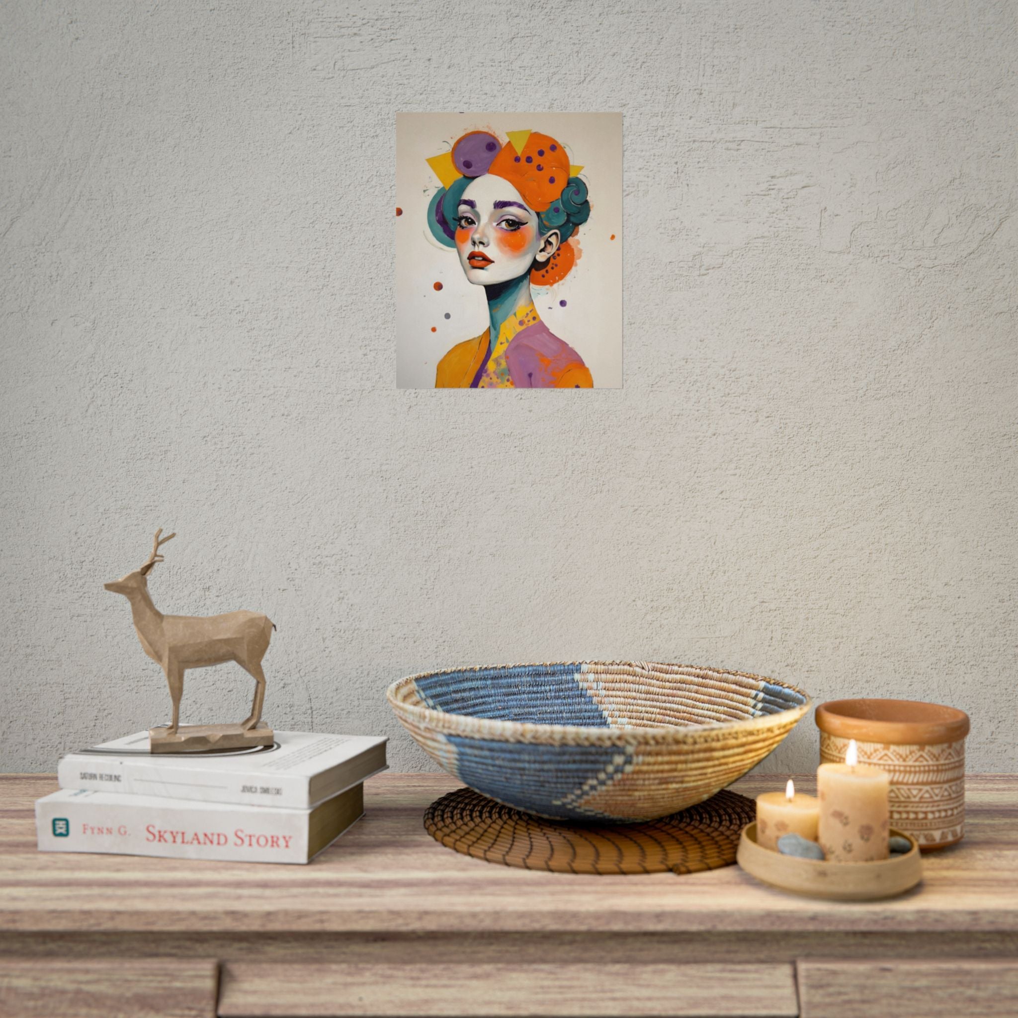 Rolled Poster — Colorful Abstract Portrait Art Print