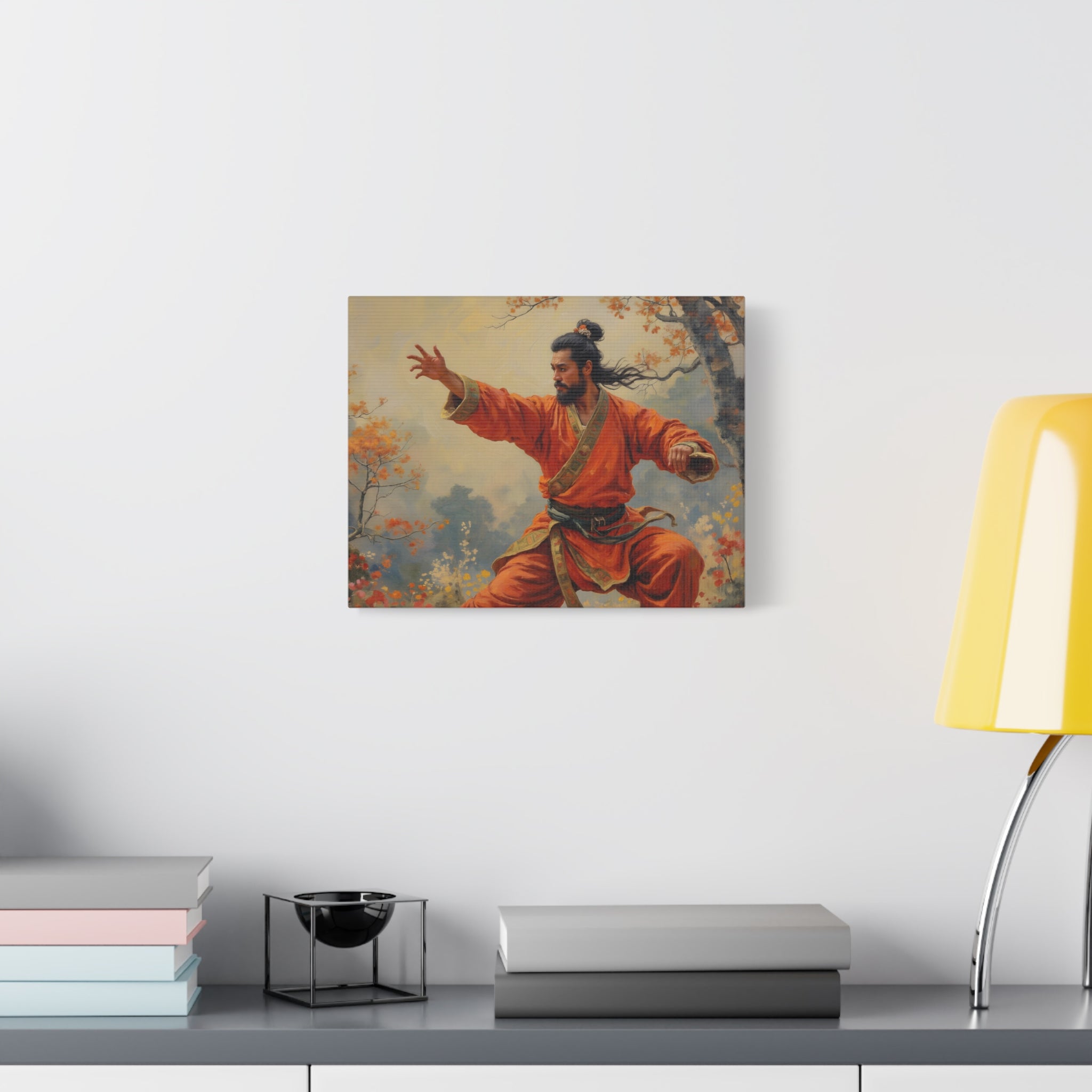 Martial Artist Canvas Print - Autumn Warrior Kung Fu Wall Art