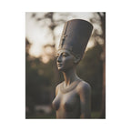 Nefertiti Bronze Statue Wall Art - Egyptian Sculpture Photography - Queen of Egypt - Stretched Canvas
