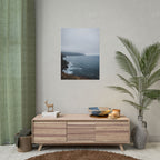 Foggy Coastal Cliff Wall Art  - Poster