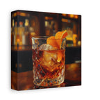 Whisky on Ice Wall Art -  Bar & Home Decor - Stretched Canvas