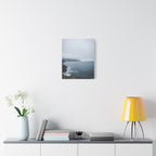 Foggy Coastal Cliff Wall Art  - Stretched Canvas