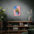 Cactus Pink Wall Art -  Stretched Canvas