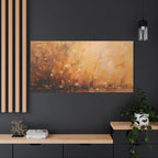 Golden Meadow Abstract Wall Art - Stretched Canvas