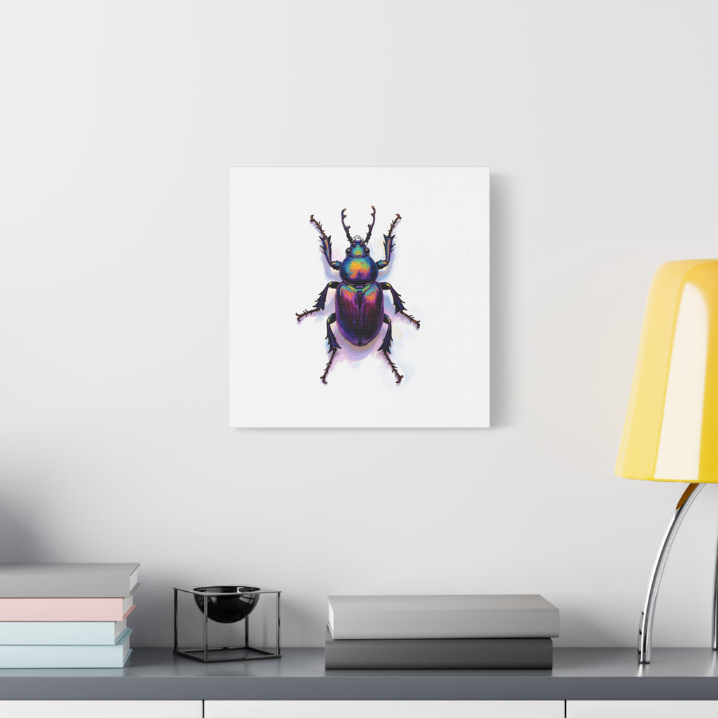 Iridescent Beetle Wall Art – Stretched Canvas