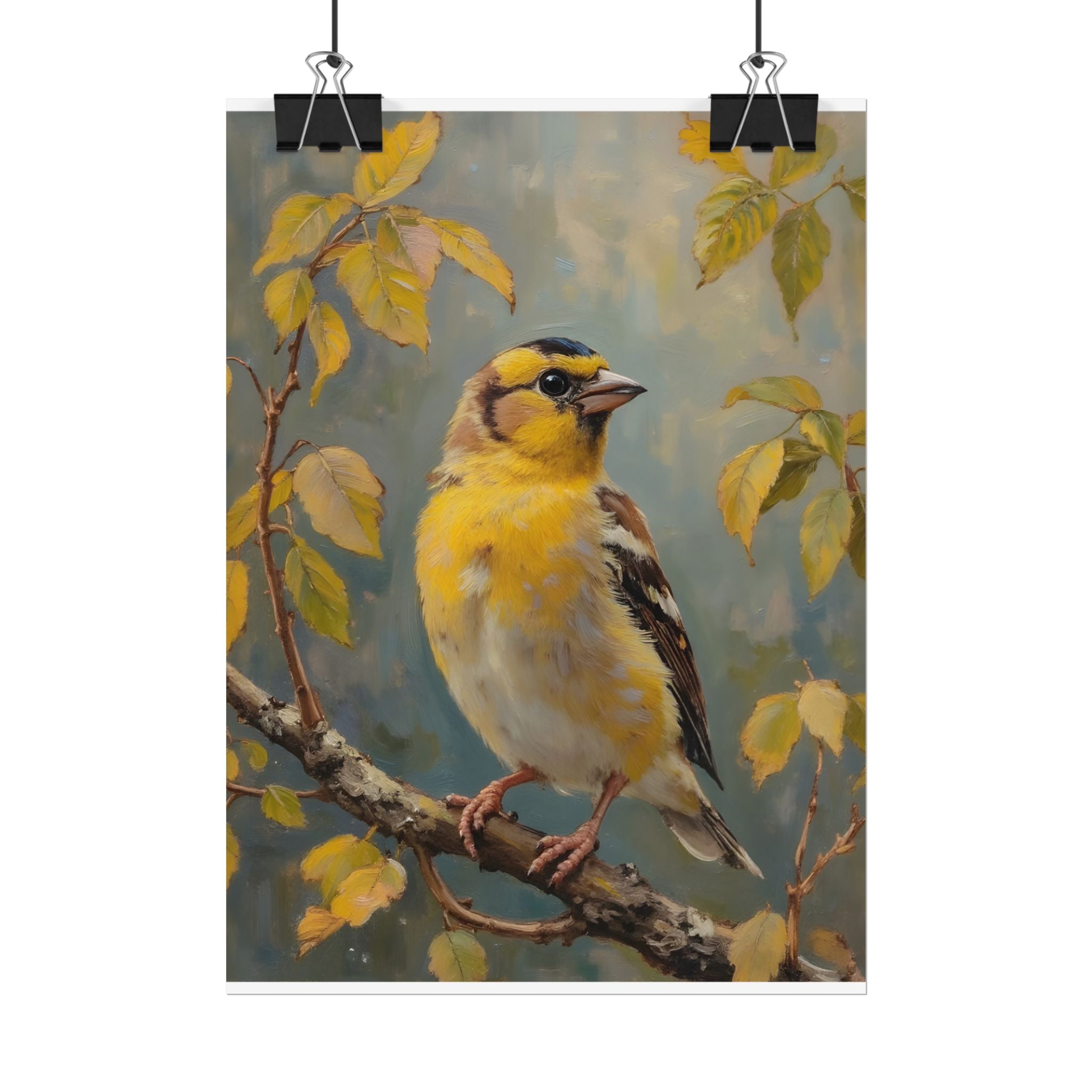 Goldfinch on a branch Wall Art - Poster