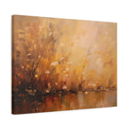 Golden Meadow Abstract Wall Art - Stretched Canvas
