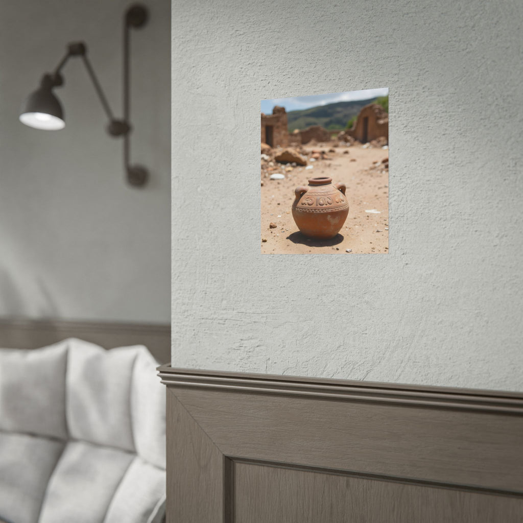 Rustic Terracotta  Clay Pot Desert Poster - Rolled Photo Print