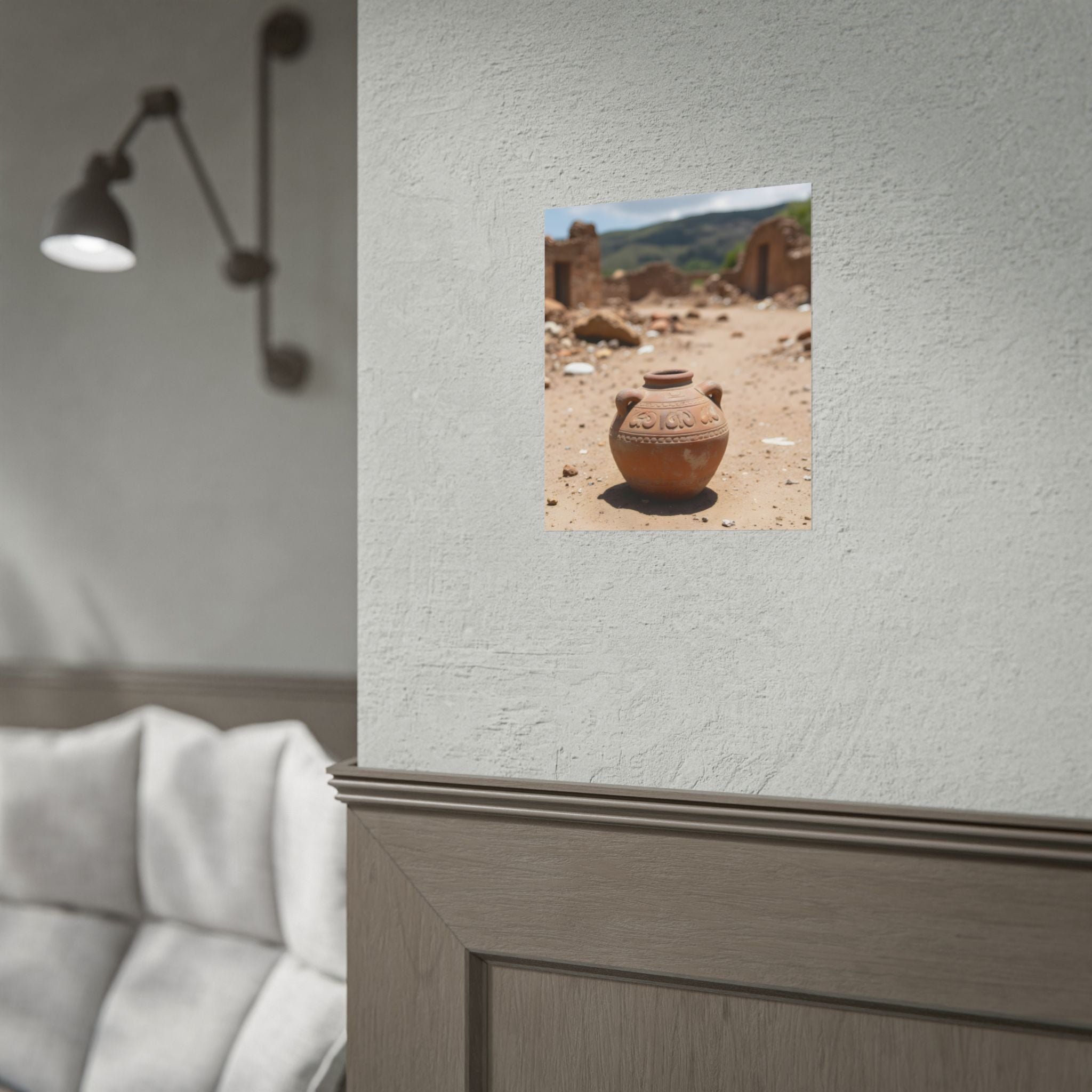 Rustic Terracotta  Clay Pot Desert Poster - Rolled Photo Print