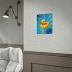 Rubber Duck Poster — Cute Yellow Duckling Wall Art, Nursery & Kids Room Decor