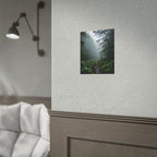Misty Forest Path  Stretched Wall Art - Poster