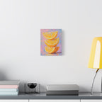 Citrus Slice - Stacked Lemon Wall Art - Stretched Canvas