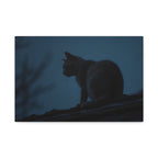 Nightwatch Cat Wall Art - Stretched canvas