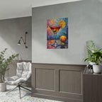 Colorful martini glass with lemon and olive Wall Art - Poster