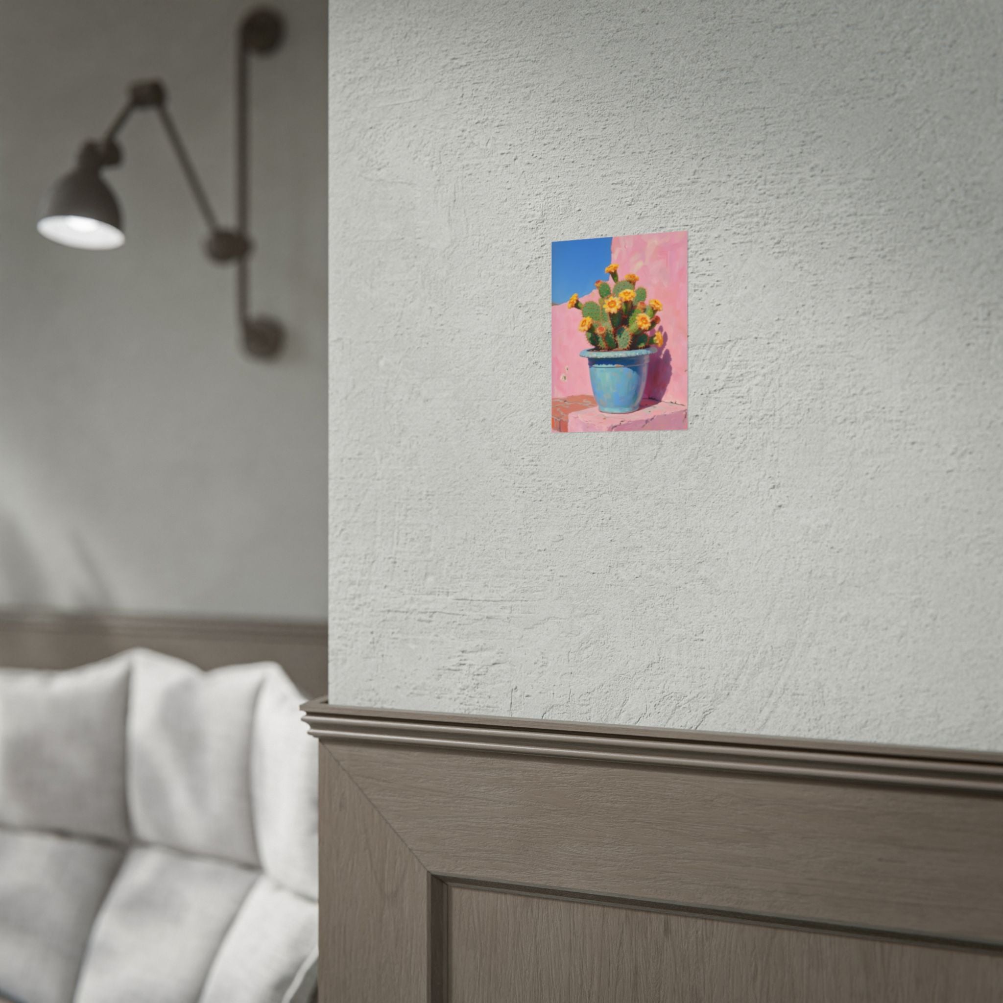 Cactus Roze Muurdecoratie - Poster 