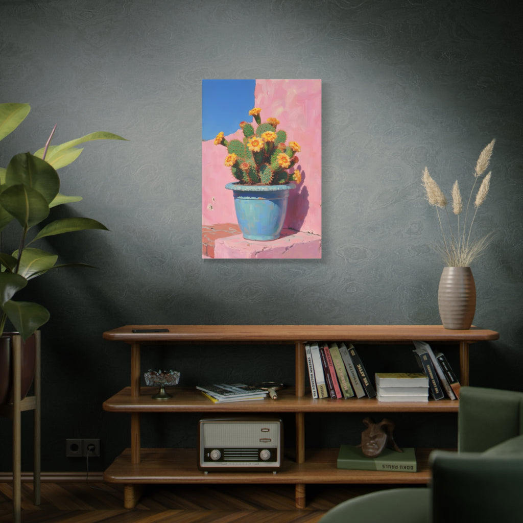 Cactus Pink Wall Art -  Stretched Canvas