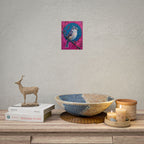 Blue jay on a holly branch Wall Art - Poster