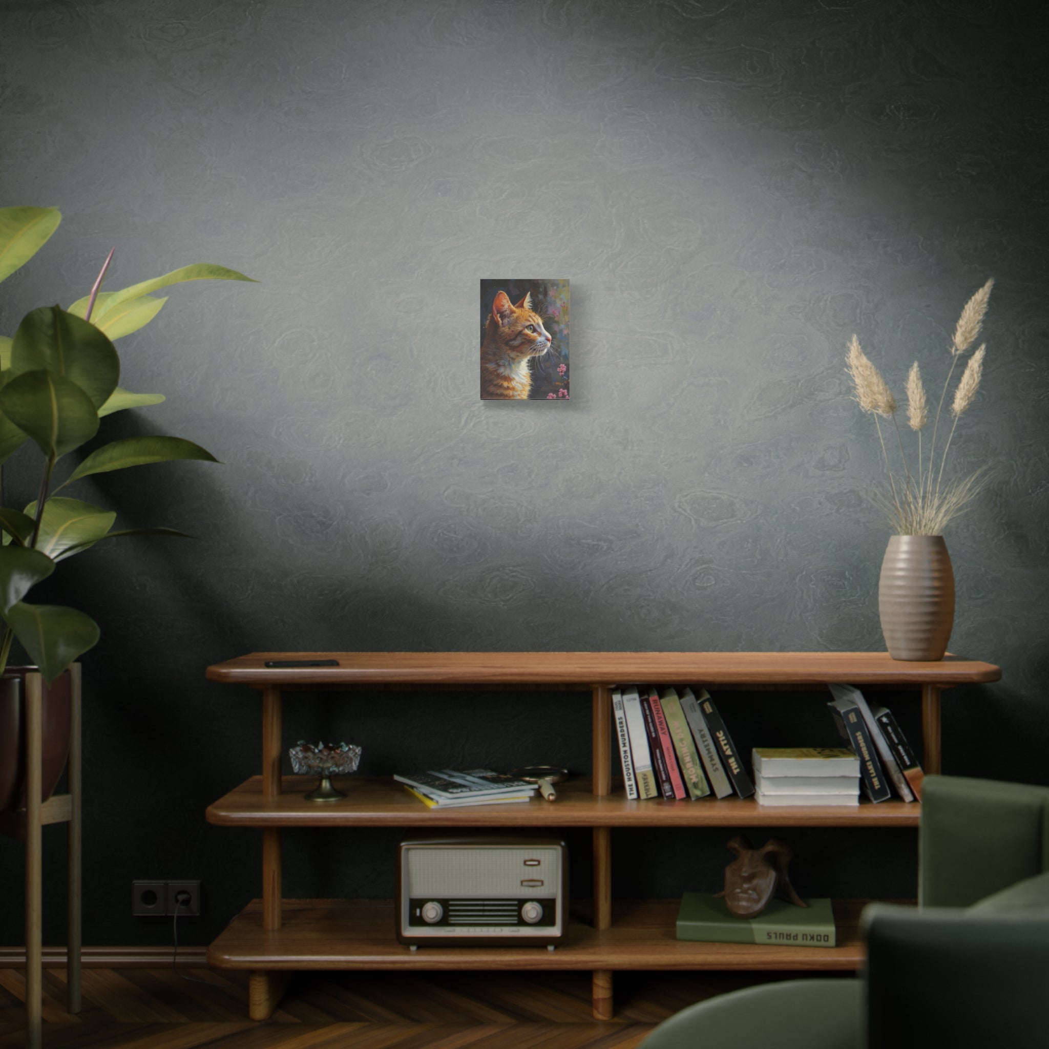 Orange Tabby Cat Portrait Canvas - Stretched Matte Wall Art