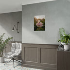 Butterfly on Pink Rose Wall Art - Poster