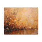 Golden Meadow Abstract Wall Art - Stretched Canvas