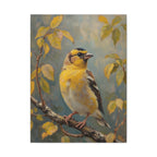 Goldfinch on a branch Wall Art - Stretched Canvas