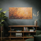 Golden Meadow Abstract Wall Art - Stretched Canvas