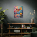 Colourful Martini Glass Matte Canvas Wall Art - Stretched canvas