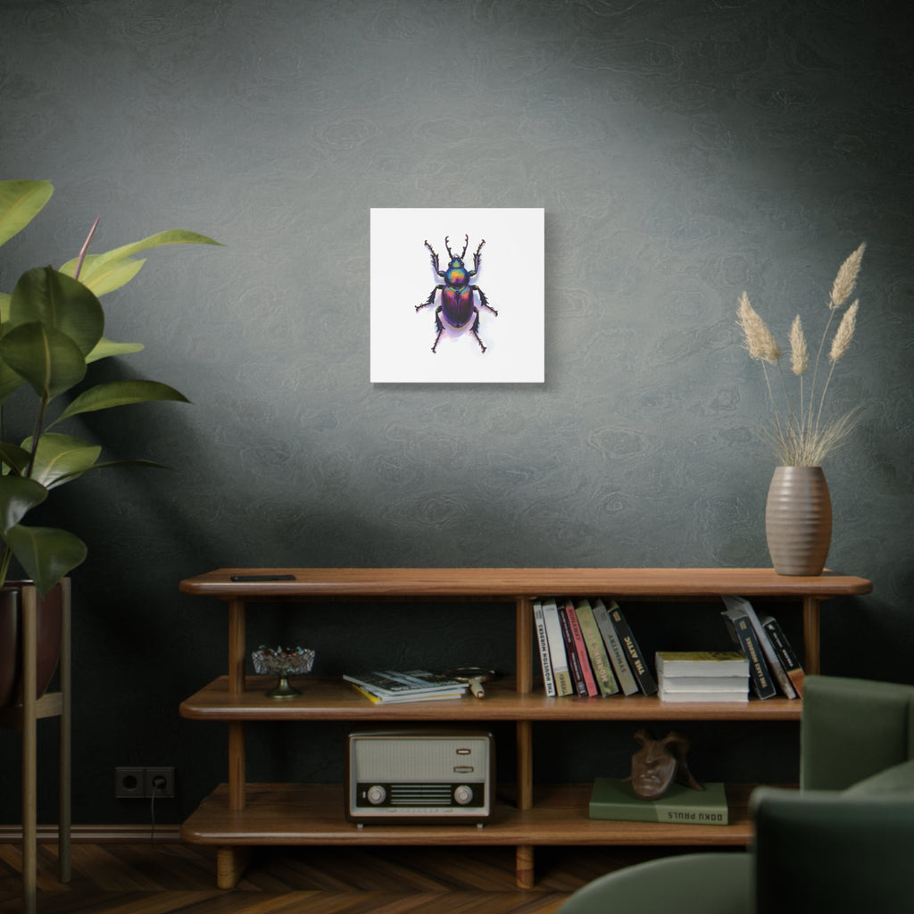 Iridescent Beetle Wall Art – Stretched Canvas