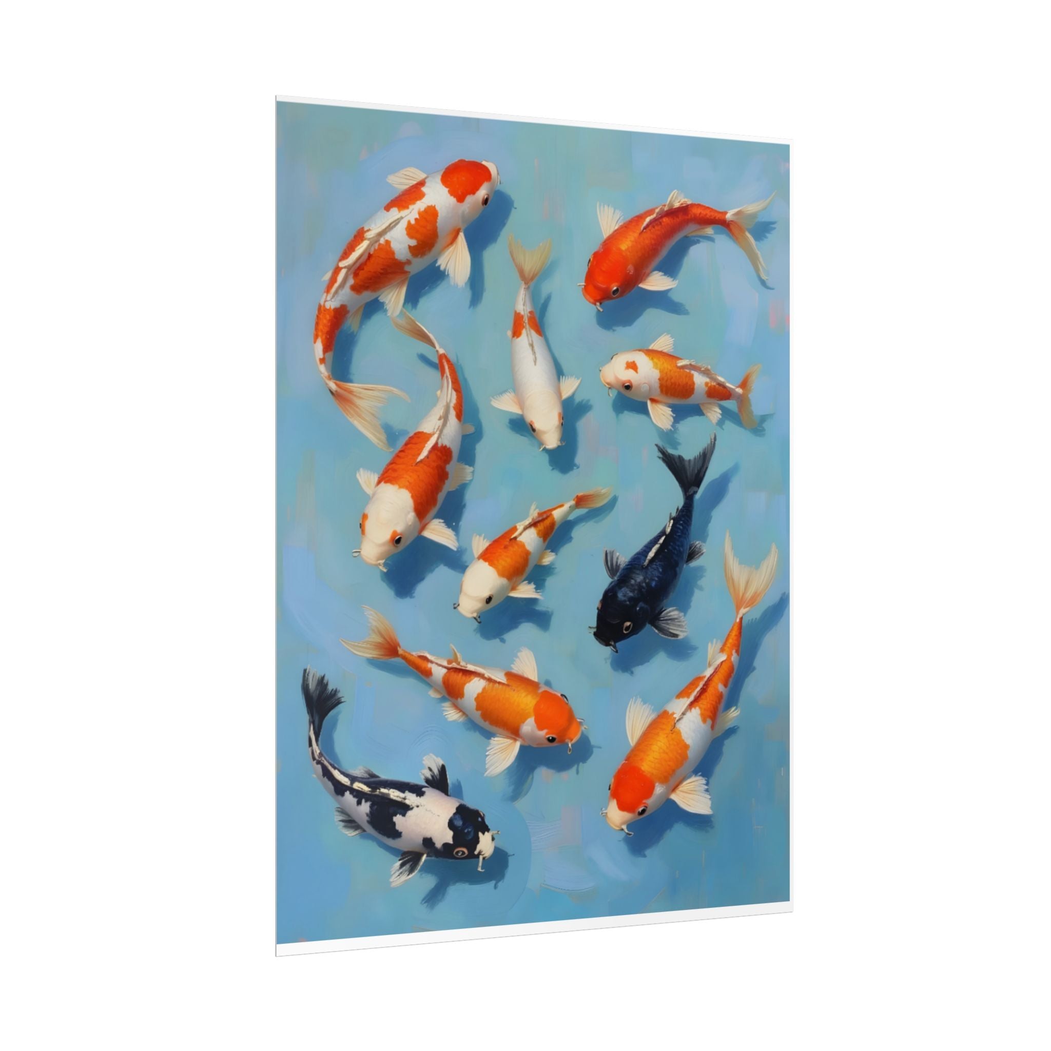 Koi Pond Art Poster - Rolled Decorative Fish Print