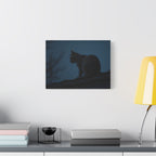 Nightwatch Cat Wall Art - Stretched canvas