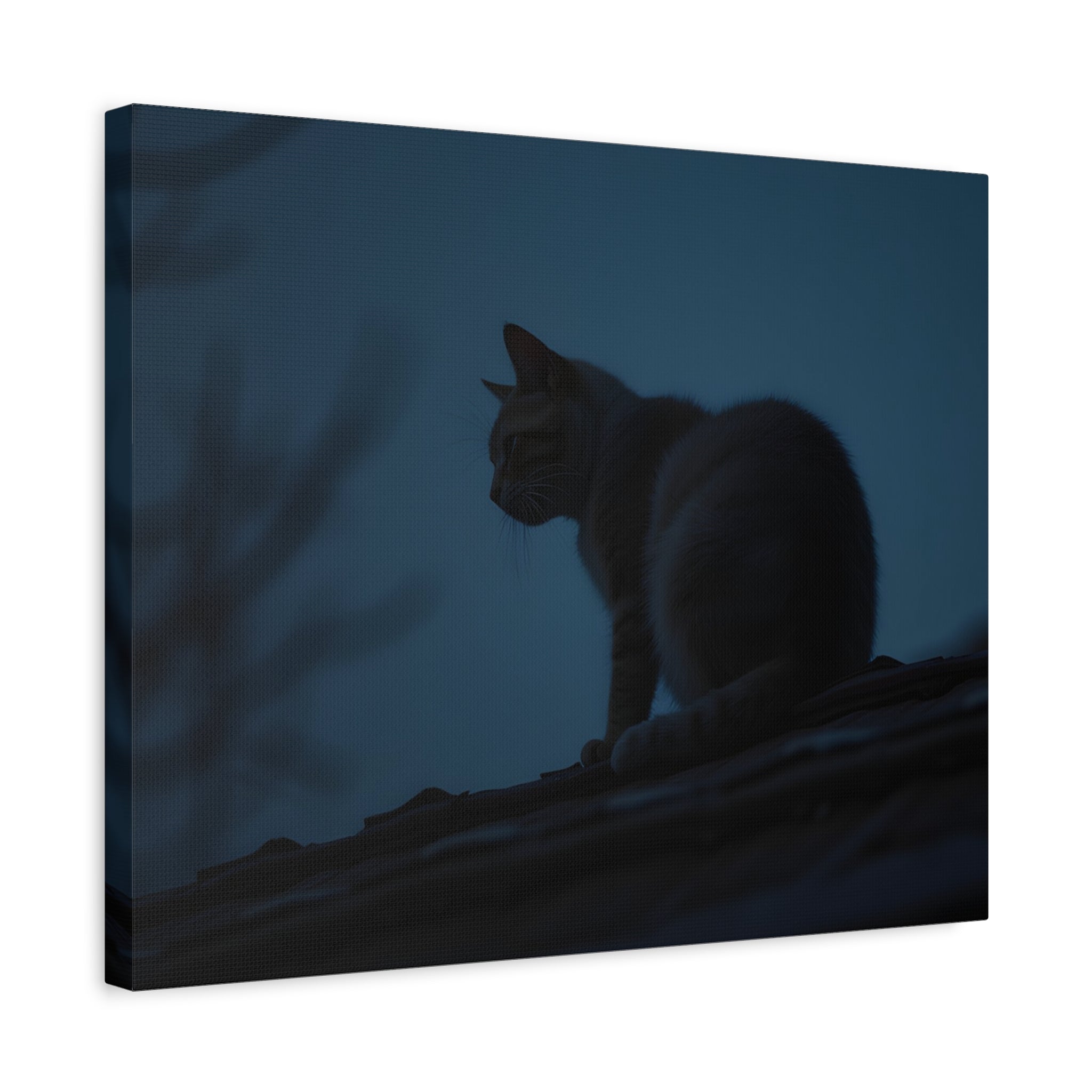 Nightwatch Cat Wall Art - Stretched canvas
