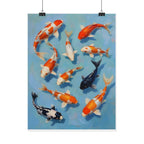 Koi Pond Art Poster - Rolled Decorative Fish Print