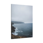 Foggy Coastal Cliff Wall Art  - Stretched Canvas