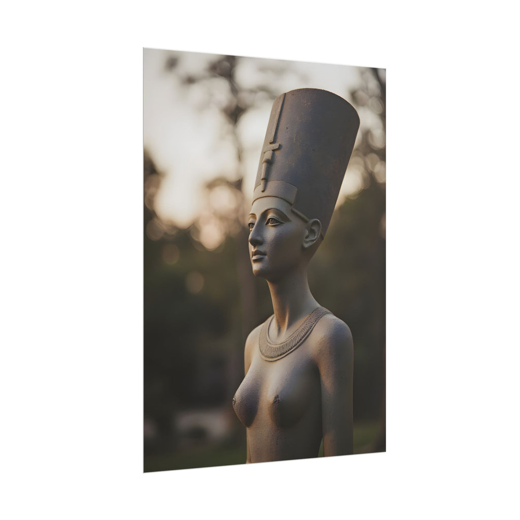Nefertiti Bronze Statue Wall Art - Egyptian Sculpture Photography - Queen of Egypt - Poster