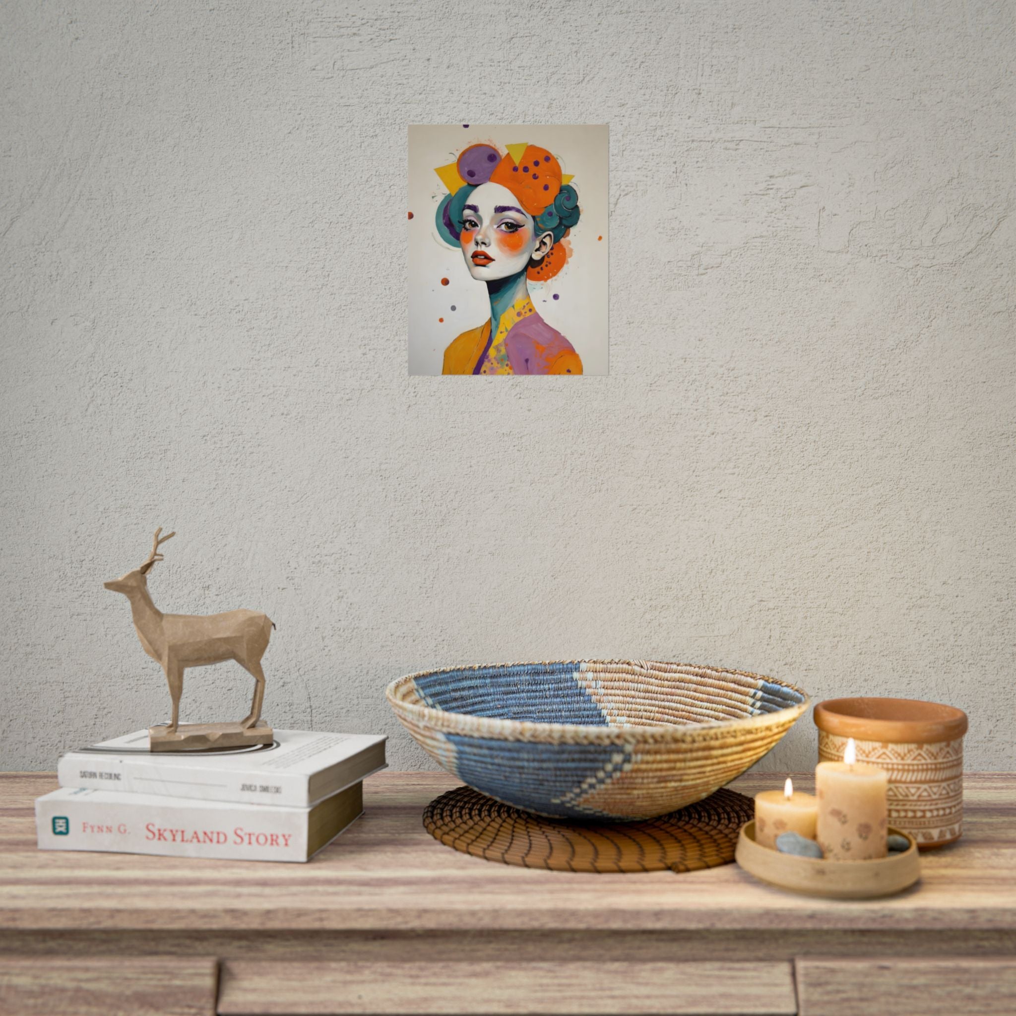 Rolled Poster — Colorful Abstract Portrait Art Print