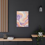 Abstract Swirl Matte Canvas Wall Art - Pastel Waves Stretched Print