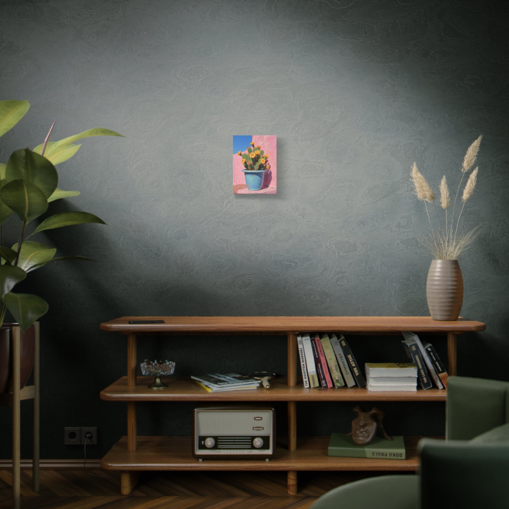 Cactus Pink Wall Art -  Stretched Canvas