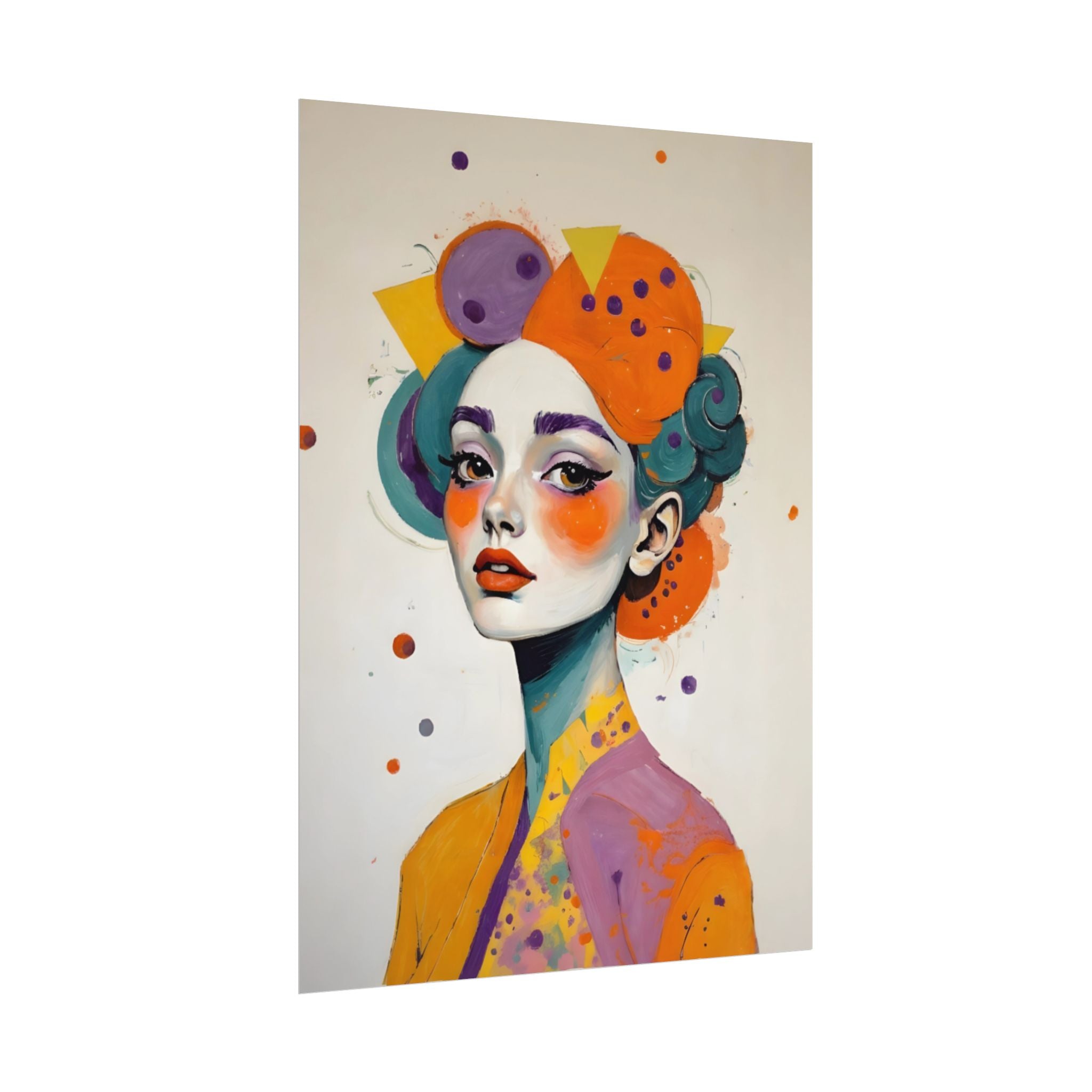 Rolled Poster — Colorful Abstract Portrait Art Print