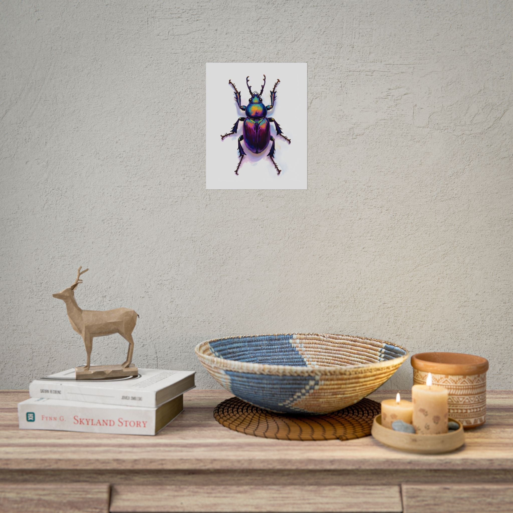 Iriserende kever muurdecoratie – poster 