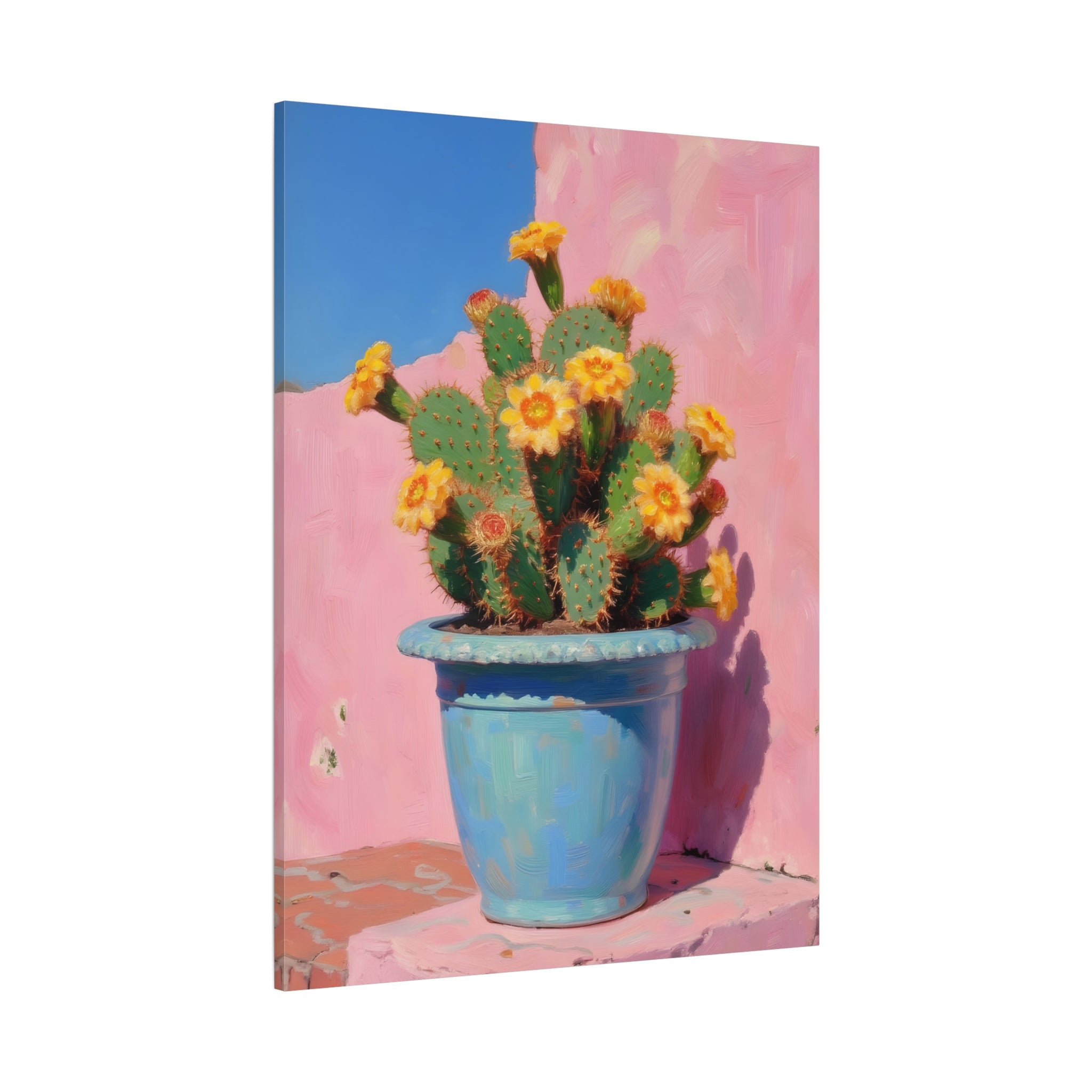 Cactus Pink Wall Art -  Stretched Canvas