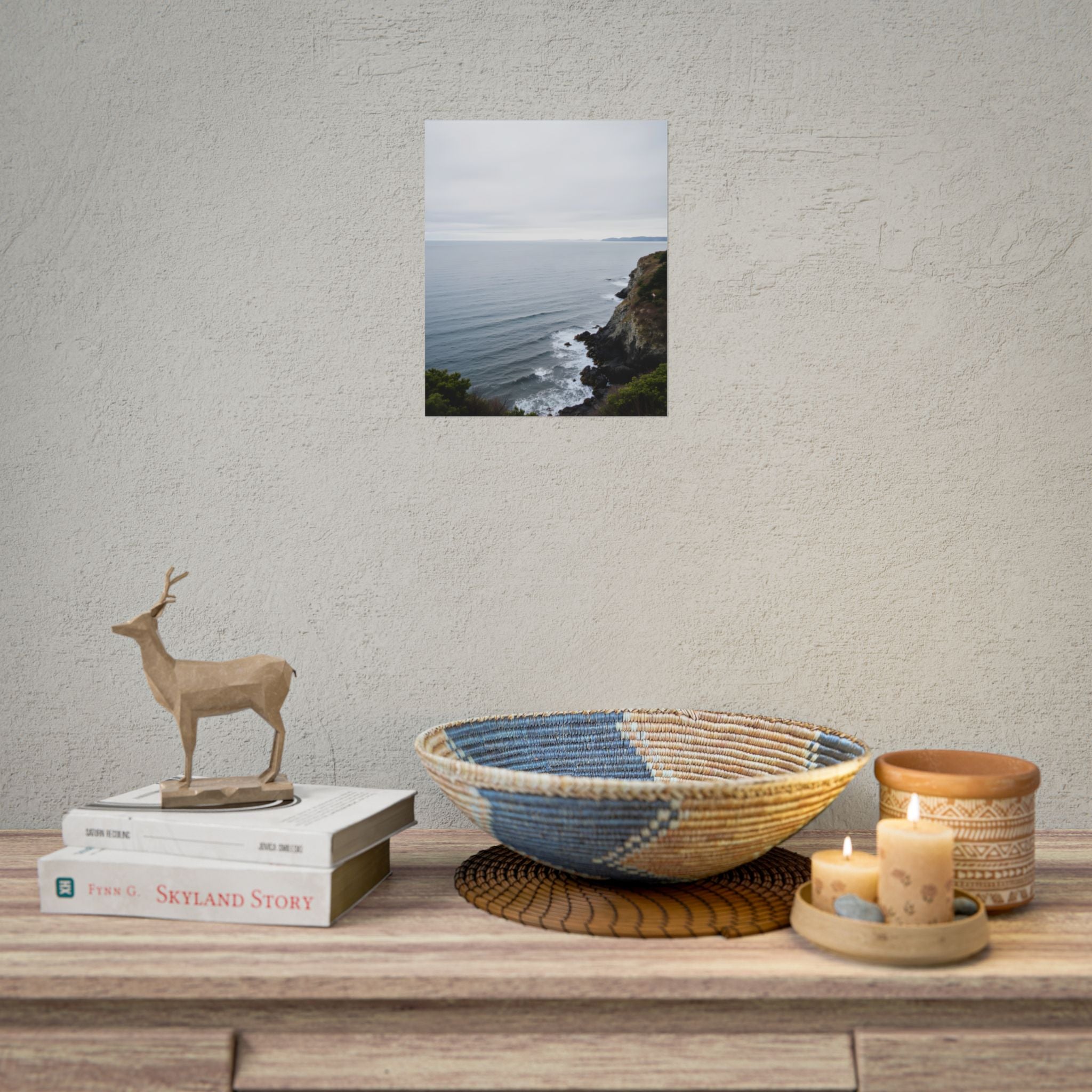 Dawn on the ocean Wall Art Print - Rolled Poster