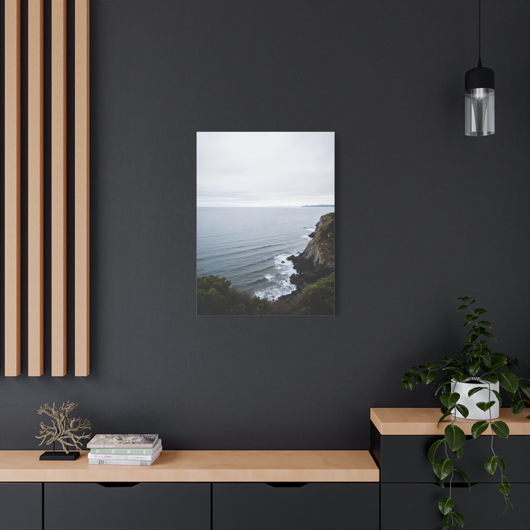 Dawn on the ocean Wall Art on Stretched Canvas